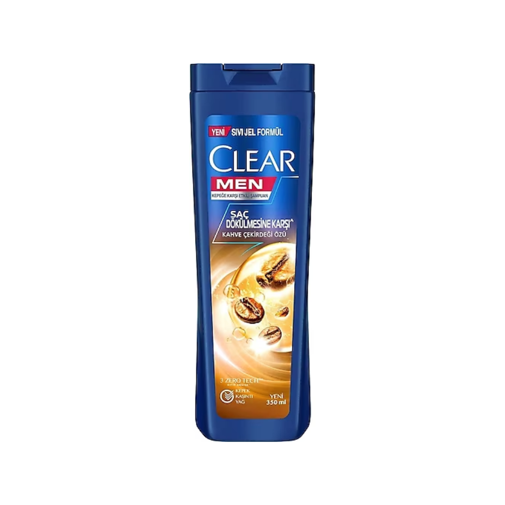 CLEAR MEN SHAMPOO 350 ML ANTI-SPILL COFFEE BEANS