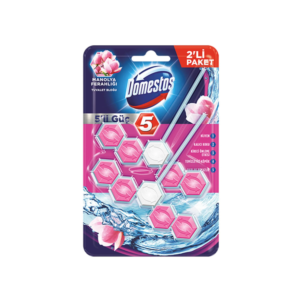 DOMESTOS WC BLOCK 5 POWER 110 GR MAGNOLIA