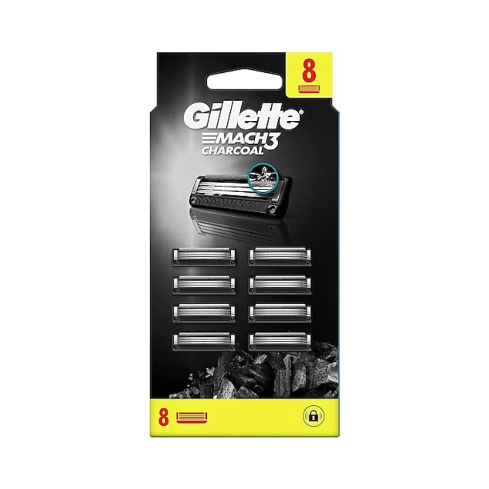 GILLETTE MACH3 CHARCOAL 8 PCS