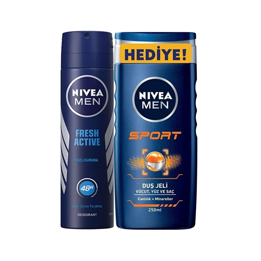 NIVEA DEO 150 ML ERK FRESH + SPORT SHOWER GEL 250 ML