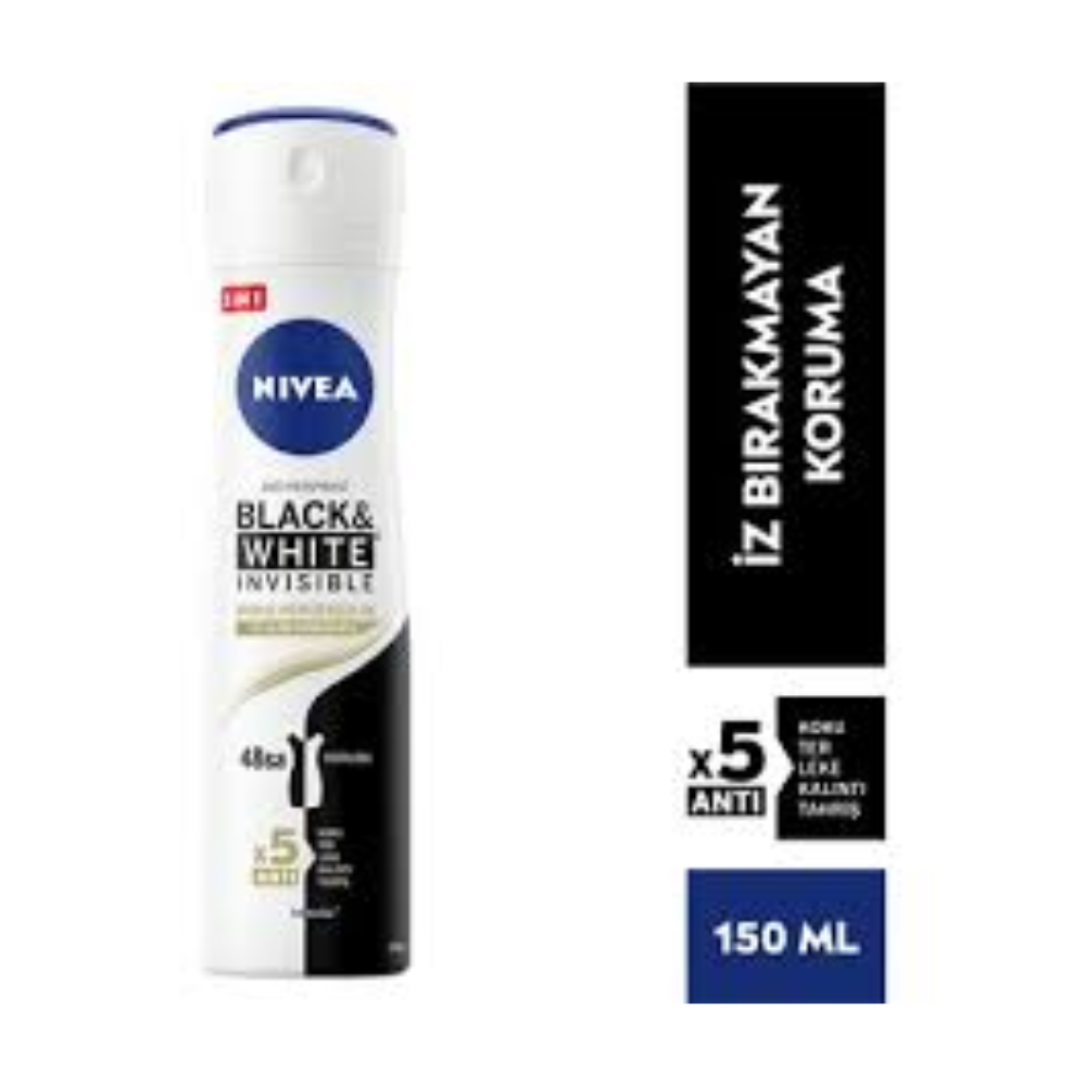 NIVEA SPRAY KDN INV B&W SILK SILK 150ML