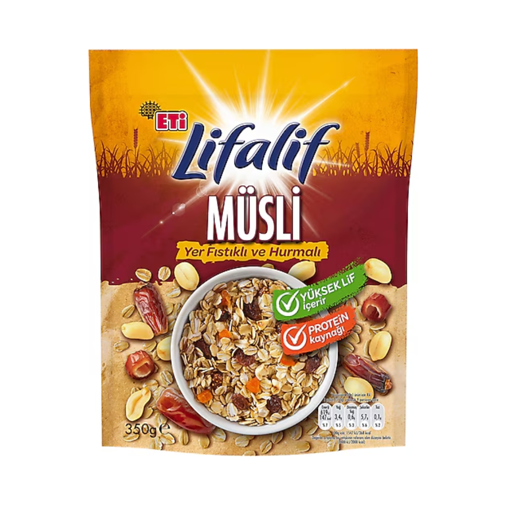 ETİ LİFALİF MUSLI WITH DATE - PEANUT 350GR