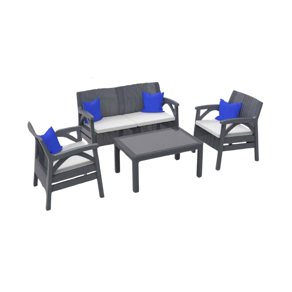 SANTANA RADDAN 4 SEAT SOFA SET