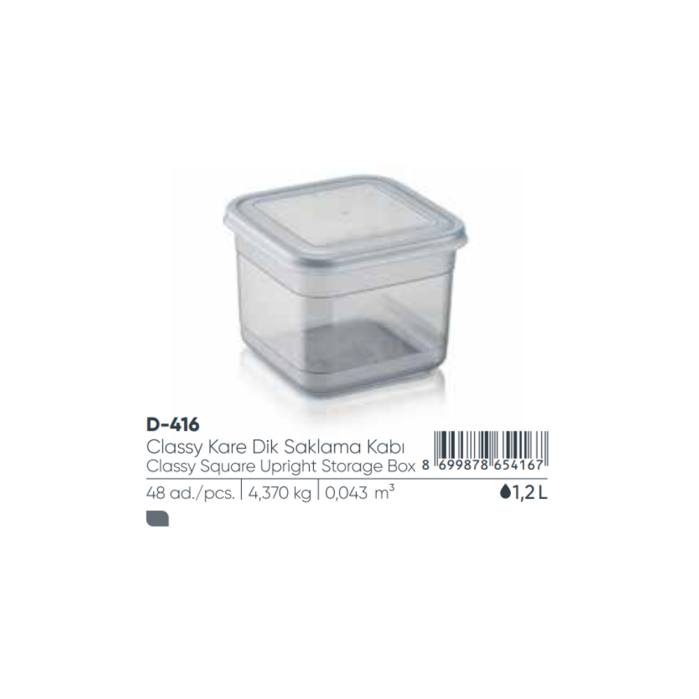 CLASSY SQUARE STORAGE BOX 1.200 LT