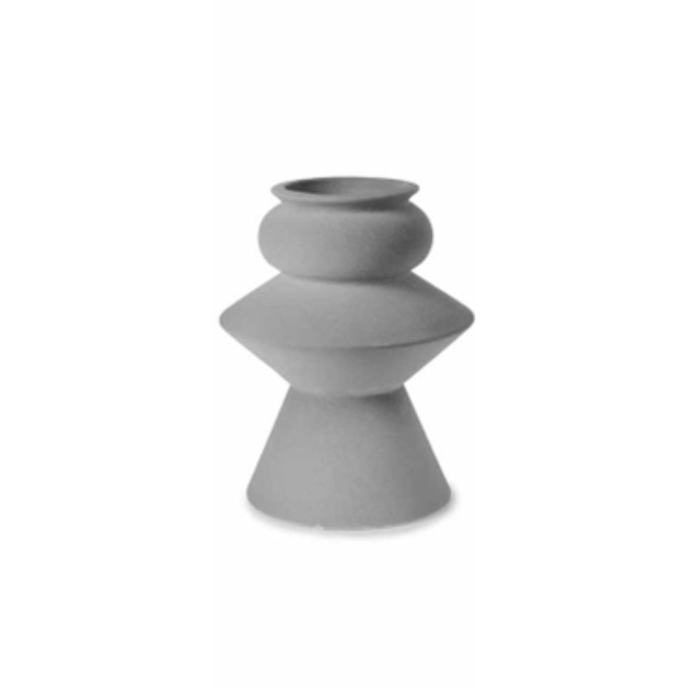 GREY SUN VASE 13*31 CM