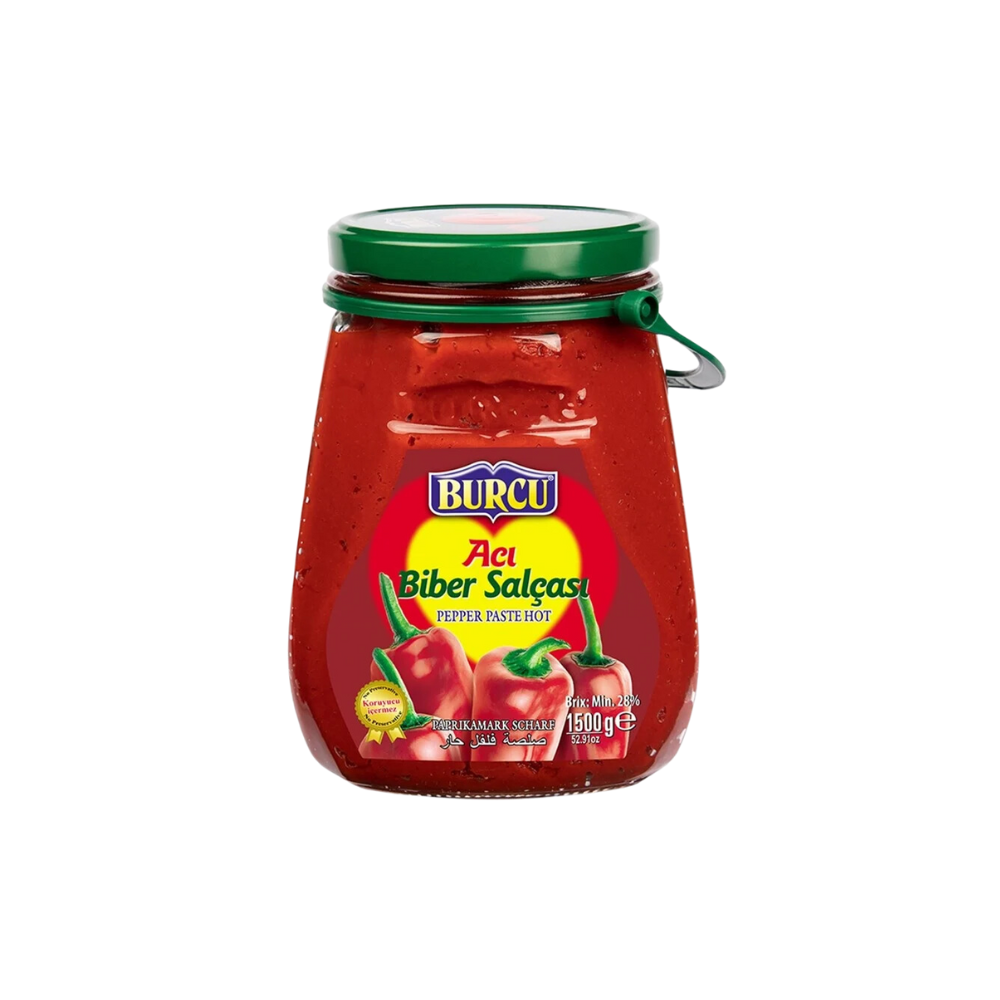 BURCU PEPPER PASTE GLASS 1500 GR HOT