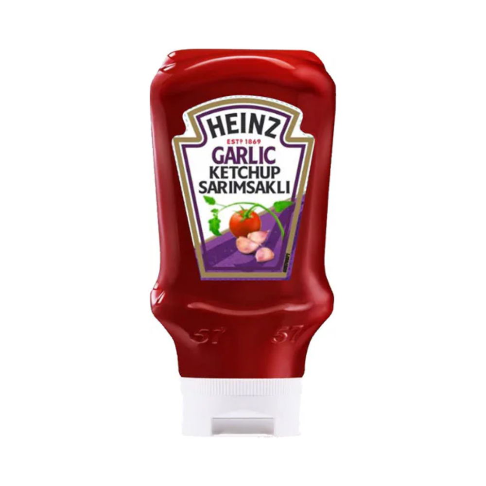 HEINZ KETCHUP 460 GR GARLIC