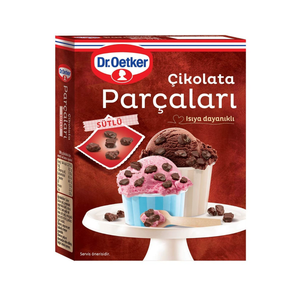 DR.OETKER CHOCOLATE PIECES WITH MILK 70 GR