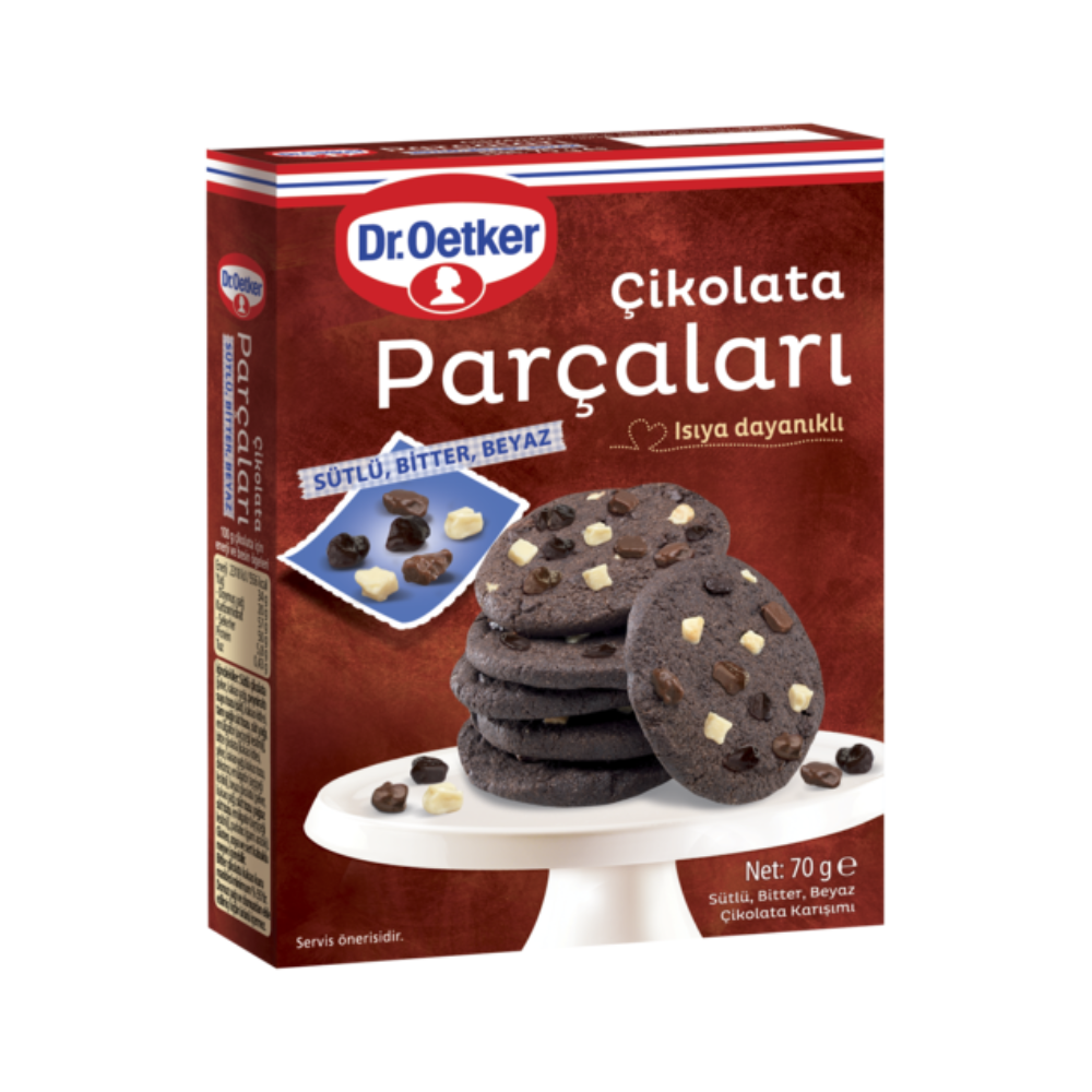 DR.OETKER CHOCOLATE PIECES DARK MILK WHITE 70 GR