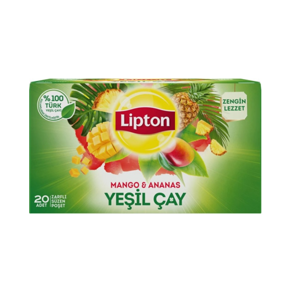 LIPTON MANGO PINEAPPLE GREEN TEA 20 PCS