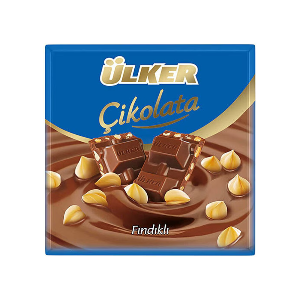 ÜLKER CHOCOLATE WITH HAZELNUT SQUARE 65 GR