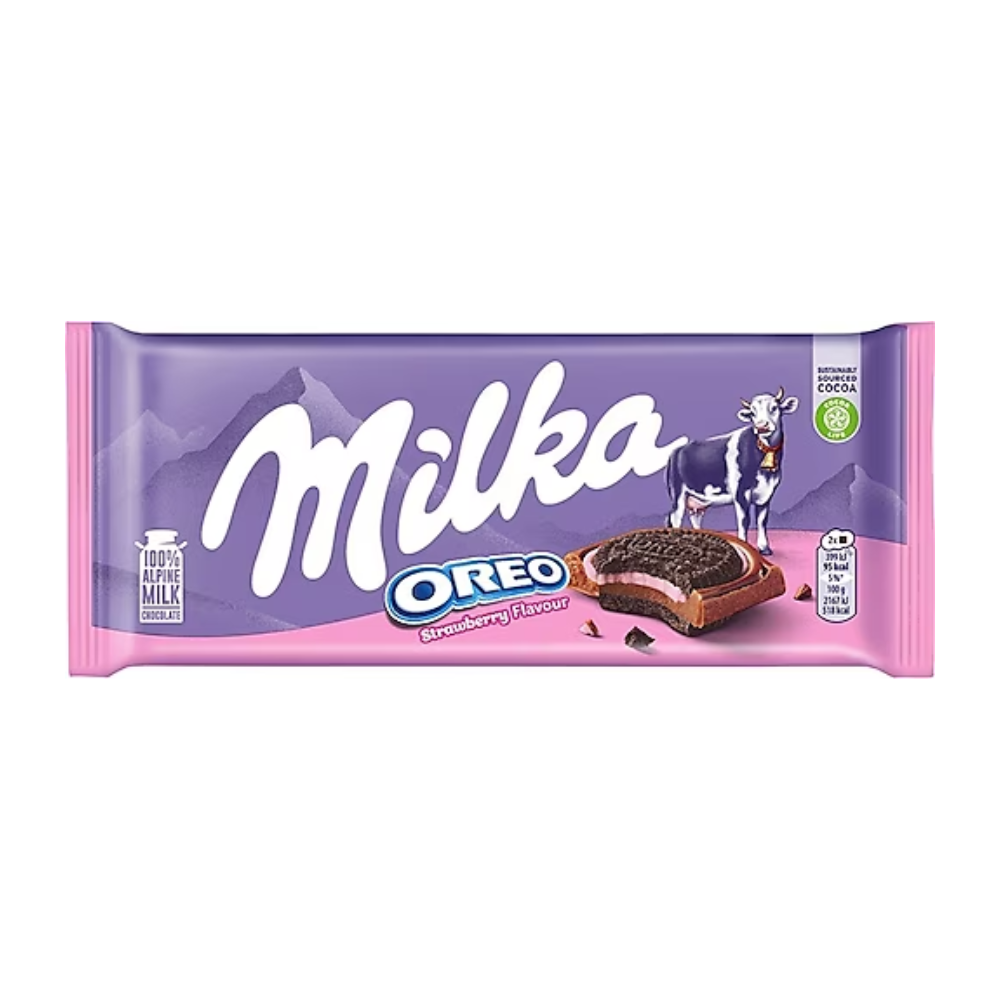 MILKA OREO WITH STRAWBERRY 92 GR