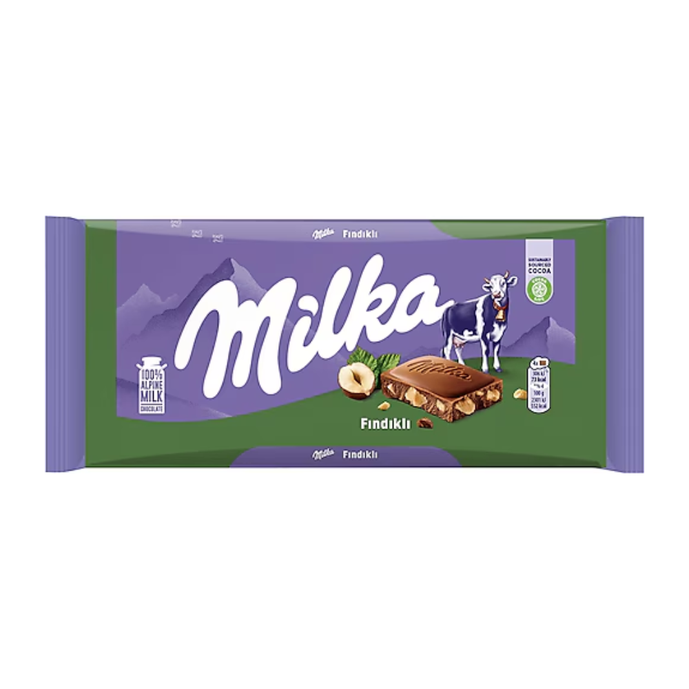 MILKA 80 GR WITH HAZELNUT&CHOCOLATE