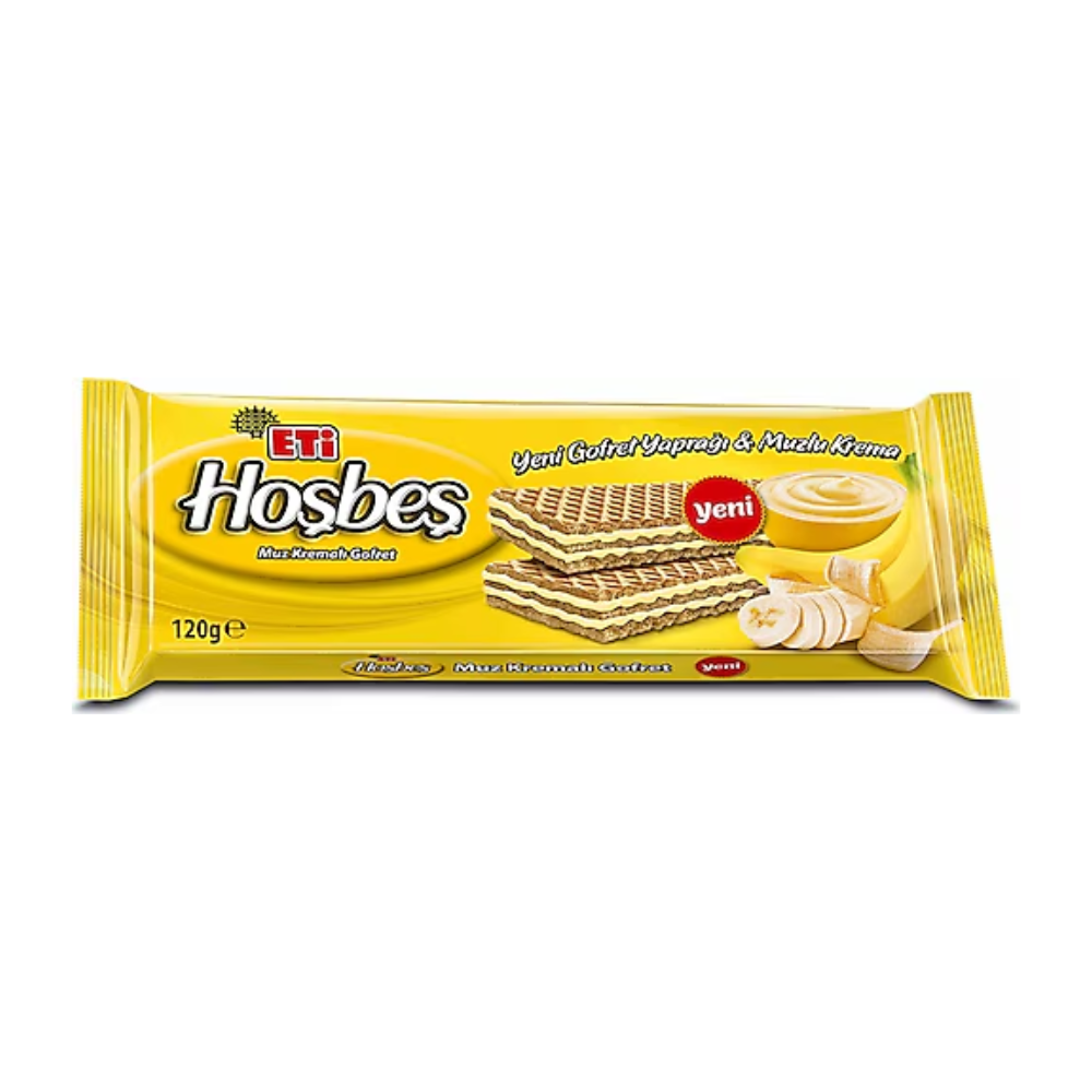 ETI HOSBES BANANA BAR CREAM WAFER 120GR