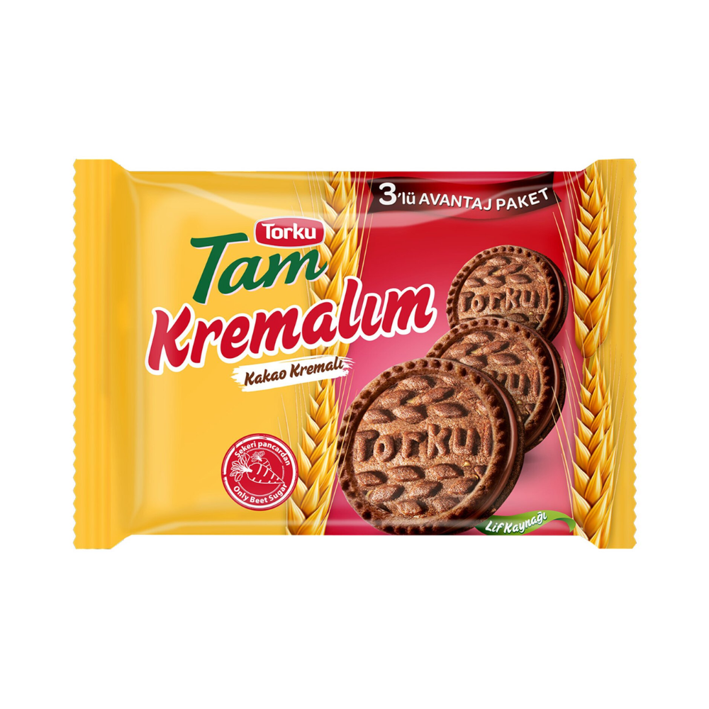 TORKU WHOLE WHEAT COCOA BISCUIT 3 PACKS 249 GR