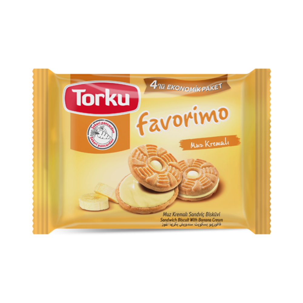 TORKU BANANA BISCUITS WITH CREAM (4X61GR)