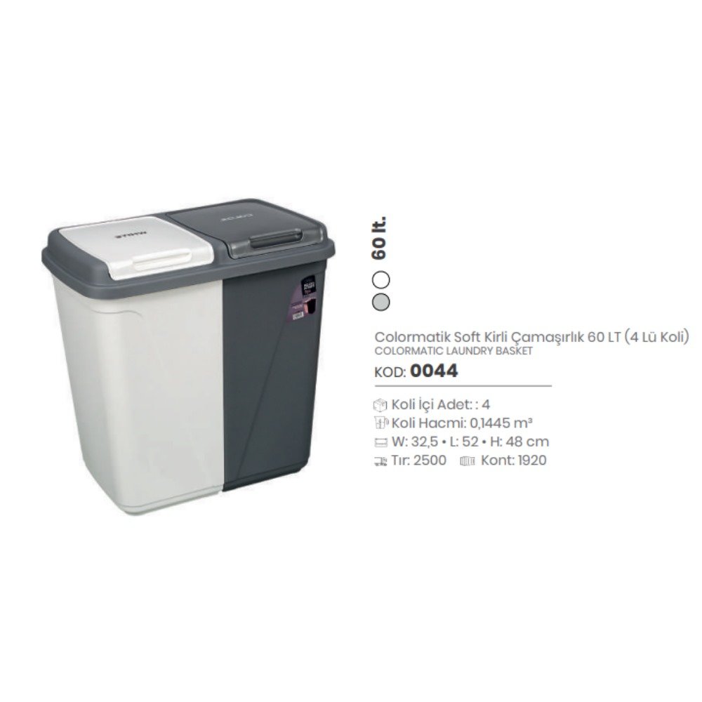 COLORMATIC 60 LT LAUNDRY BASKET