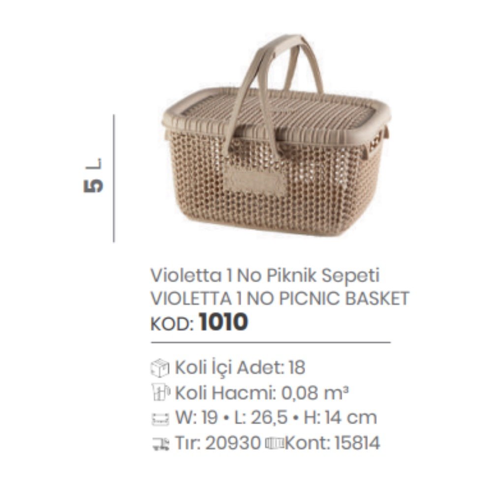 VIOLETTA 1 NO PICNIC BASKET