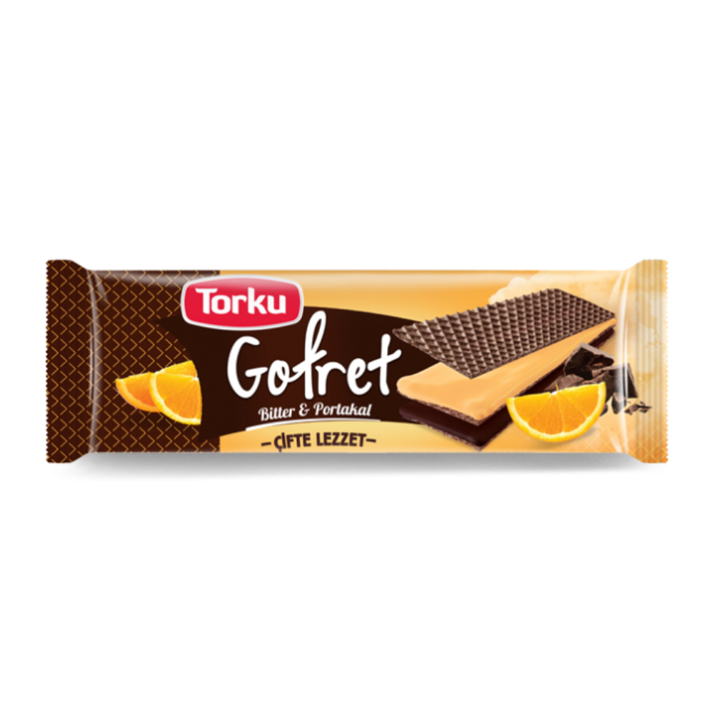 TORKU WAFER ORANGE BITTER CHOCOLATE WITH CREAM 142GR