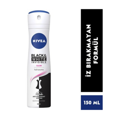 NIVEA SPRAY KDN INV B&W CLEAR 150ML