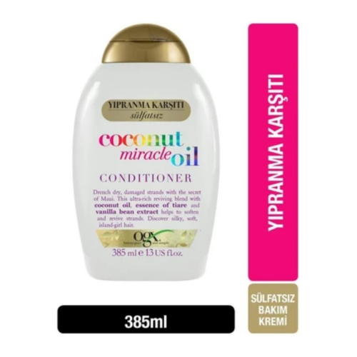 OGX ANTI-WEAR COCONUT MIRACLE OIL CARE CREAM 385ML