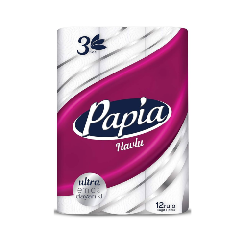 PAPIA 12-PACK PAPER TOWEL ULTRA ABSORBENT