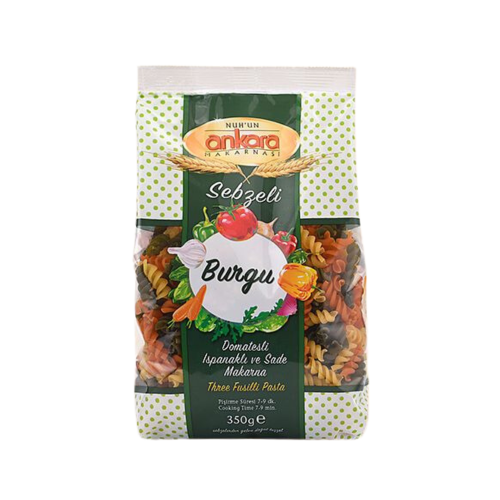 ANKARA PASTA WITH VEGETABLE BURGU 350 GR