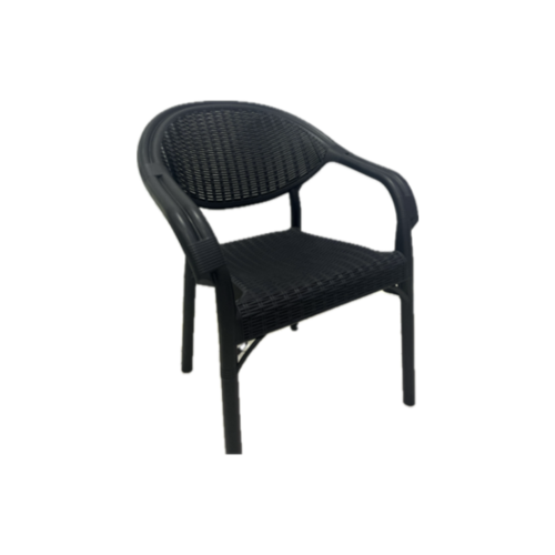 BAMBOO RADDAN CHAIR BLACK