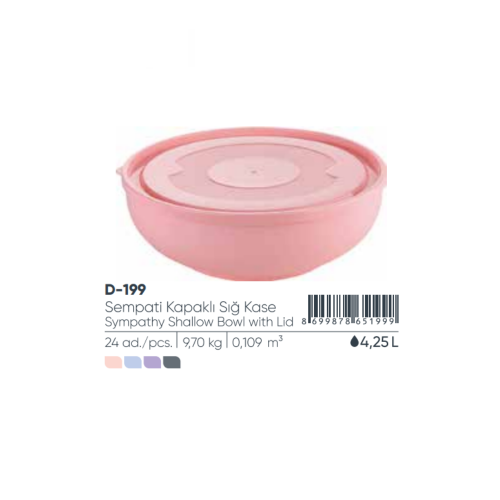 SYMPATHY SHALLOW BOWL WITH LID 4,25 lt