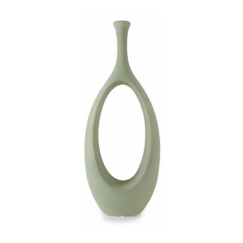 GREEN TROY VASE 52.5 CM