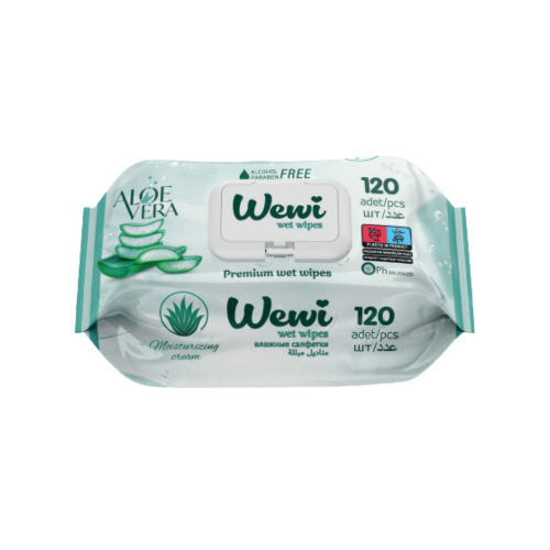 WEWİ WET WIPES 120 PCS (ALOE VERA)