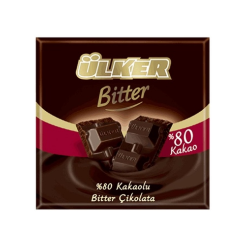 ÜLKER %80 DARK CHOCOLATE SQUARE 60 GR