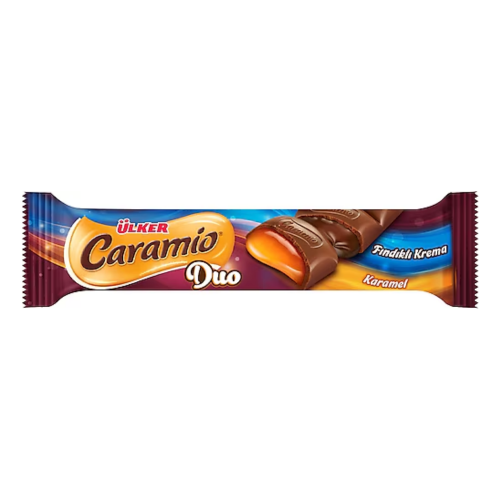 ÜLKER CARAMIO DUO HAZELNUT CARAMEL CHOCOLATE 32GR