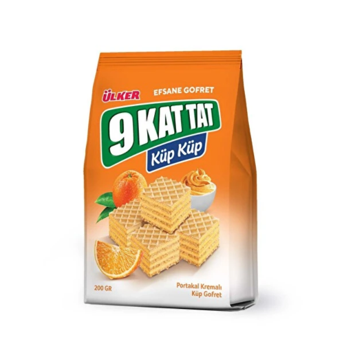 ÜLKER 9 KAT TAT CUBE WAFER ORANGE 200GR