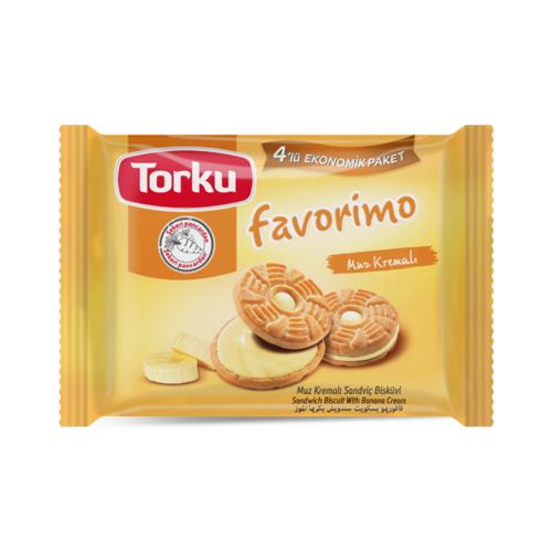 TORKU BANANA BISCUITS WITH CREAM (4X61GR)