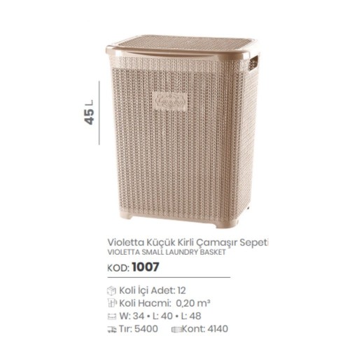 VIOLETTA SMALL LAUNDRY BASKET