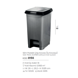 8 Lt. SLIM PEDAL DUSTBIN WITHOUT A INNER BUCKET