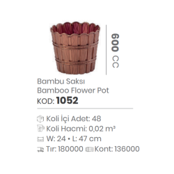 BAMBOO FLOWERPOT 600 CC