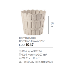 BAMBOO FLOWERPOT 5 LT