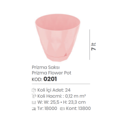 7 LT PRIZMA FLOWERPOT